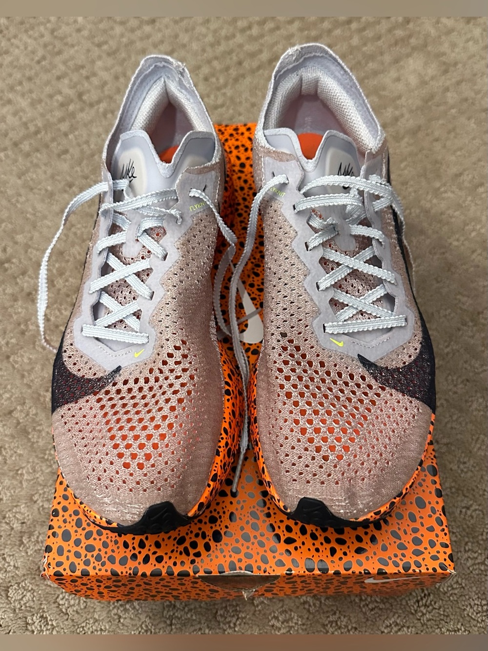 Nike women’s zoom vapor fly baby blue mesh orange 9